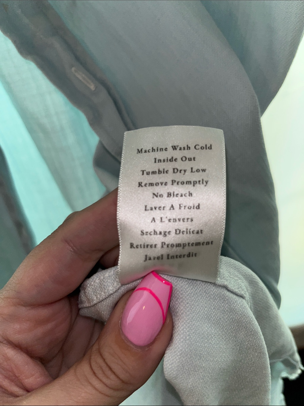 Frank & Eileen Rory Light Blue Cotton Shirt Dress — image 3 of 4